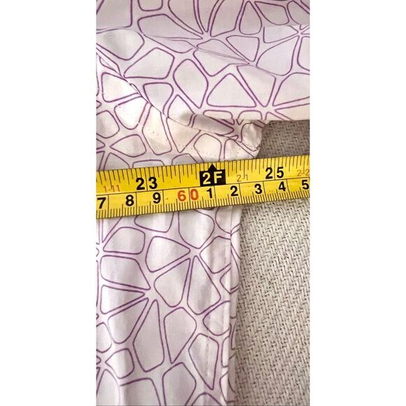 Pronto Uomo Hawaiian Shirt Mens Purple & White  Floral Short Sleeves Sz XL NWT - Picture 6 of 6